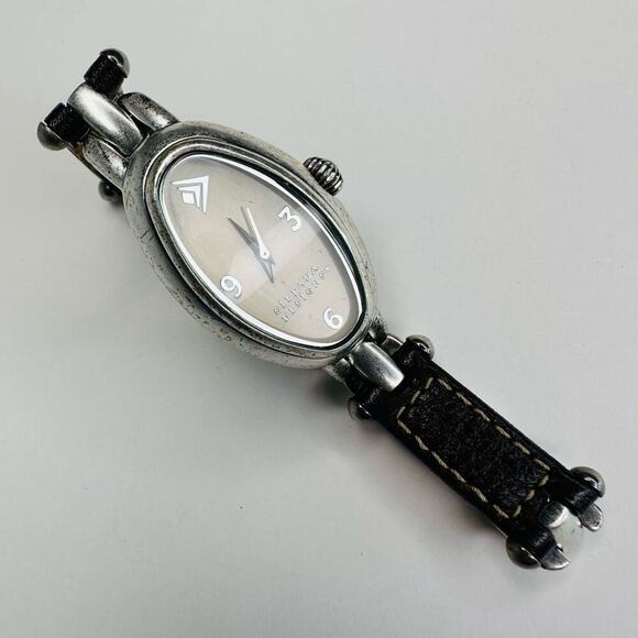 Silpada Watch with Leather Link Bracelet - Picture 1 of 8